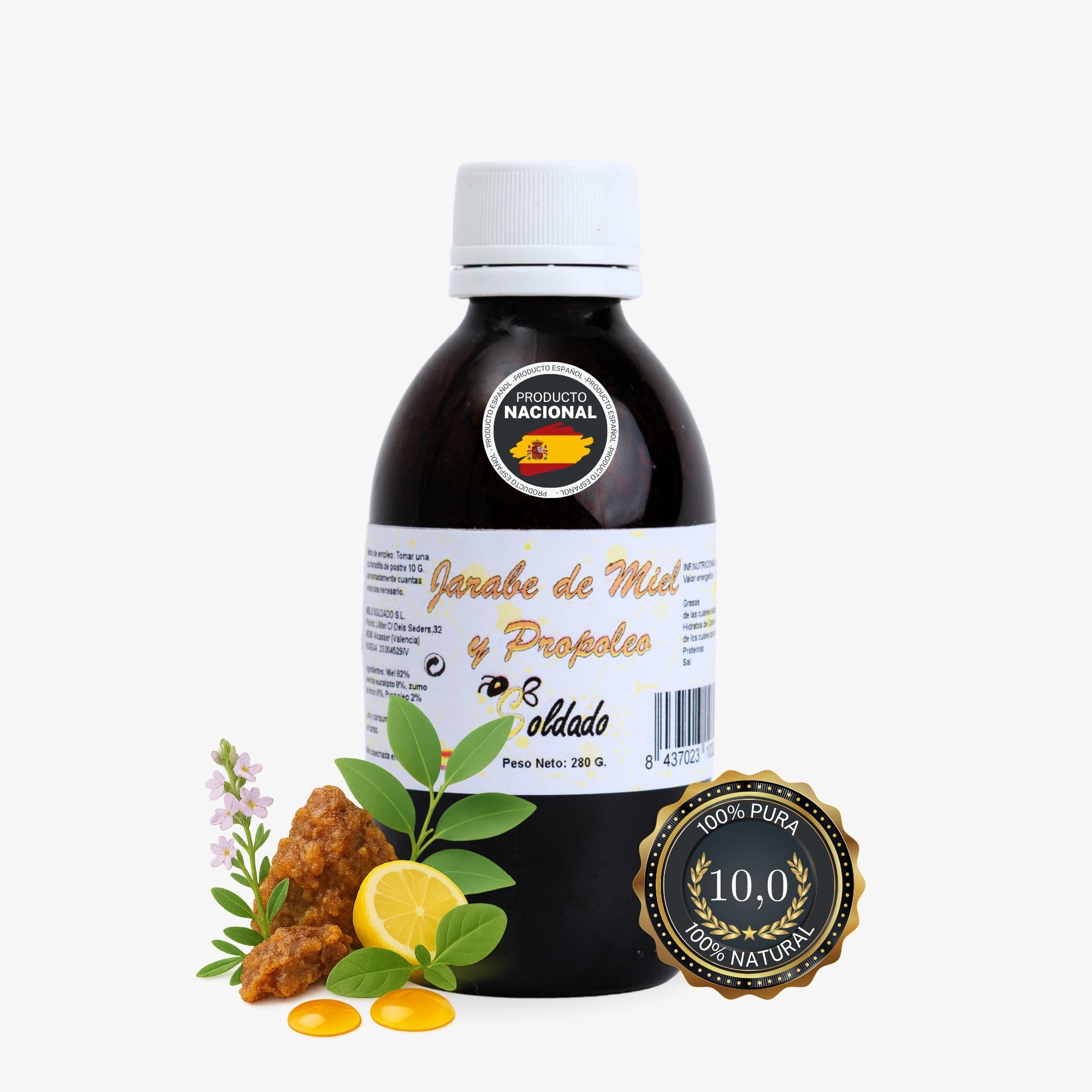 Jarabe de miel – Alivio natural para garganta y tos.